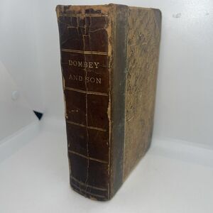 1875 Dombey And Son Hardcover Book By Charles Dickens 2 Volumes In One‎
